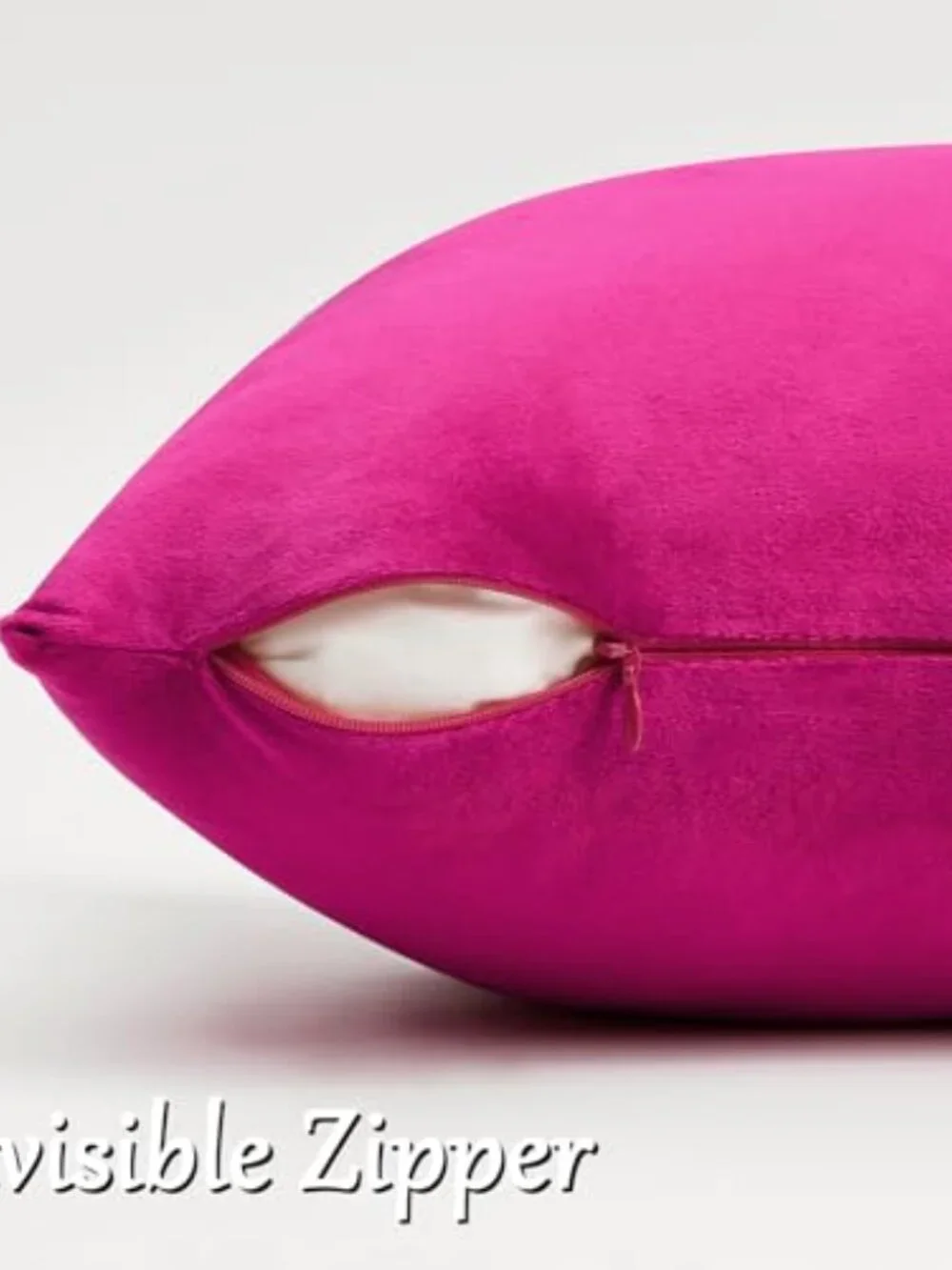 18x18 Pillow Covers Set of 2 Velvet Throw Pillows Decorative Hot‎ Pink Covers